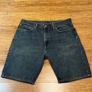 Levi's 505 denim jeans dark wash shorts. Size 36